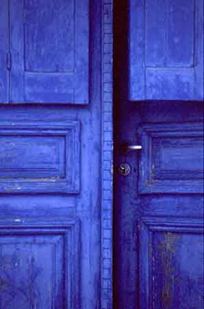 Photo of a blue door